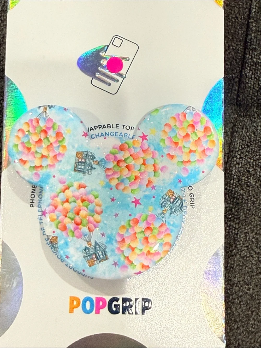 PopSocket PopGrip — Disney Up Pastel Balloon Cluster on Light Blue